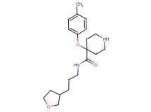 4-(4-methylphenoxy)-N-[3-(tetrahydrofuran-3-yl)propyl]piperidine-4-carboxamide
