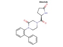 1-(2-biphenylyl)-4-{[(2R)-5-oxo-2-pyrrolidinyl]carbonyl}-2-piperazinone