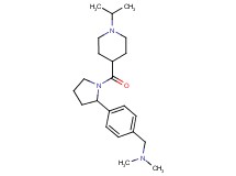 (4-{1-[(1-isopropyl-4-piperidinyl)carbonyl]-2-pyrrolidinyl}benzyl)dimethylamine