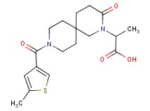 2-{9-[(5-methyl-3-thienyl)carbonyl]-3-oxo-2,9-diazaspiro[5.5]undec-2-yl}propanoic acid