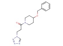 4-(benzyloxy)-1-[3-(1H-tetrazol-1-yl)propanoyl]piperidine