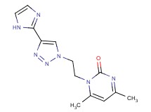 1-{2-[4-(1H-imidazol-2-yl)-1H-1,2,3-triazol-1-yl]ethyl}-4,6-dimethylpyrimidin-2(1H)-one