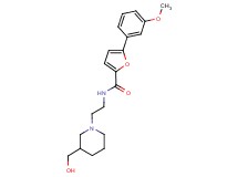N-{2-[3-(hydroxymethyl)piperidin-1-yl]ethyl}-5-(3-methoxyphenyl)-2-furamide