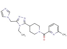 2-({4-[4-ethyl-5-(1H-imidazol-1-ylmethyl)-4H-1,2,4-triazol-3-yl]piperidin-1-yl}carbonyl)-6-methylpyridine