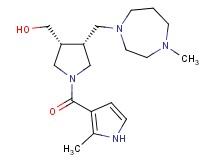 {(3R*,4R*)-4-[(4-methyl-1,4-diazepan-1-yl)methyl]-1-[(2-methyl-1H-pyrrol-3-yl)carbonyl]-3-pyrrolidinyl}methanol