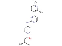4-(2,6-dimethylpyridin-3-yl)-N-[1-(3-methylbutanoyl)piperidin-4-yl]pyrimidin-2-amine