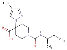 1-[(sec-butylamino)carbonyl]-4-(4-methyl-1H-pyrazol-1-yl)piperidine-4-carboxylic acid