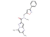 N,5,7-trimethyl-N-[(3-phenyl-5-isoxazolyl)methyl]pyrazolo[1,5-a]pyrimidine-2-carboxamide
