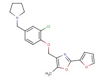 4-{[2-chloro-4-(pyrrolidin-1-ylmethyl)phenoxy]methyl}-2-(2-furyl)-5-methyl-1,3-oxazole