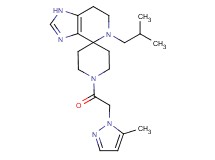 5-isobutyl-1'-[(5-methyl-1H-pyrazol-1-yl)acetyl]-1,5,6,7-tetrahydrospiro[imidazo[4,5-c]pyridine-4,4'-piperidine]