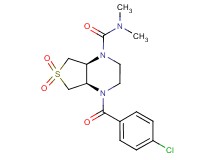 (4aR*,7aS*)-4-(4-chlorobenzoyl)-N,N-dimethylhexahydrothieno[3,4-b]pyrazine-1(2H)-carboxamide 6,6-dioxide