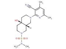 (4aR*,8aR*)-7-(3-cyano-4,6-dimethylpyridin-2-yl)-4a-hydroxy-N,N-dimethyloctahydro-2,7-naphthyridine-2(1H)-sulfonamide