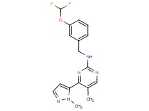 N-[3-(difluoromethoxy)benzyl]-5-methyl-4-(1-methyl-1H-pyrazol-5-yl)pyrimidin-2-amine