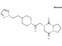(8aS)-2-(2-oxo-2-{4-[2-(1H-pyrazol-1-yl)ethyl]-1-piperidinyl}ethyl)hexahydropyrrolo[1,2-a]pyrazine-1,4-dione