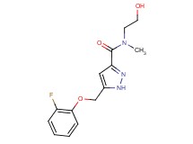5-[(2-fluorophenoxy)methyl]-N-(2-hydroxyethyl)-N-methyl-1H-pyrazole-3-carboxamide