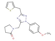 1-{[1-(4-methoxyphenyl)-3-(2-thienylmethyl)-1H-1,2,4-triazol-5-yl]methyl}pyrrolidin-2-one