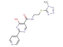 4-hydroxy-N-{2-[(1-methyl-1H-tetrazol-5-yl)thio]ethyl}-2-pyridin-4-ylpyrimidine-5-carboxamide