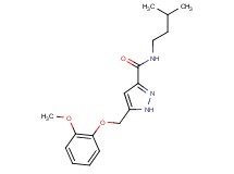 5-[(2-methoxyphenoxy)methyl]-N-(3-methylbutyl)-1H-pyrazole-3-carboxamide