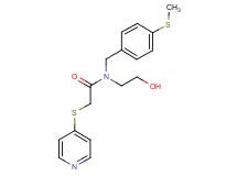 N-(2-hydroxyethyl)-N-[4-(methylthio)benzyl]-2-(pyridin-4-ylthio)acetamide