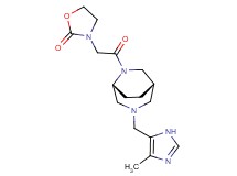 3-(2-{(1S*,5R*)-3-[(4-methyl-1H-imidazol-5-yl)methyl]-3,6-diazabicyclo[3.2.2]non-6-yl}-2-oxoethyl)-1,3-oxazolidin-2-one