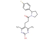 5-{3-[2-(4-fluorophenyl)-1-pyrrolidinyl]-3-oxopropyl}-4,6-dimethyl-2-pyrimidinol