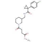 methyl 4-{3-[({[1-(4-chlorophenyl)cyclopropyl]carbonyl}amino)methyl]-1-piperidinyl}-4-oxobutanoate