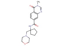 3-methyl-N-[1-(morpholin-4-ylmethyl)cyclopentyl]-4-oxo-3,4-dihydroquinazoline-7-carboxamide