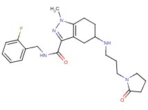 N-(2-fluorobenzyl)-1-methyl-5-{[3-(2-oxo-1-pyrrolidinyl)propyl]amino}-4,5,6,7-tetrahydro-1H-indazole-3-carboxamide
