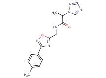 N-{[3-(4-methylphenyl)-1,2,4-oxadiazol-5-yl]methyl}-2-(1H-1,2,4-triazol-1-yl)propanamide