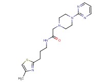 N-[3-(4-methyl-1,3-thiazol-2-yl)propyl]-2-[4-(2-pyrimidinyl)-1-piperazinyl]acetamide