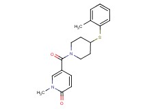 1-methyl-5-({4-[(2-methylphenyl)thio]-1-piperidinyl}carbonyl)-2(1H)-pyridinone