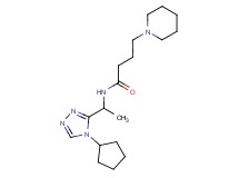 N-[1-(4-cyclopentyl-4H-1,2,4-triazol-3-yl)ethyl]-4-(1-piperidinyl)butanamide