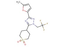 5-(1,1-dioxidotetrahydro-2H-thiopyran-4-yl)-3-(5-methyl-2-furyl)-1-(2,2,2-trifluoroethyl)-1H-1,2,4-triazole
