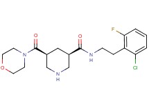 (3R*,5S*)-N-[2-(2-chloro-6-fluorophenyl)ethyl]-5-(morpholin-4-ylcarbonyl)piperidine-3-carboxamide