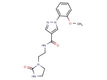 1-(2-methoxyphenyl)-N-[2-(2-oxo-1-imidazolidinyl)ethyl]-1H-pyrazole-4-carboxamide