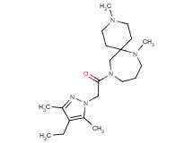 11-[(4-ethyl-3,5-dimethyl-1H-pyrazol-1-yl)acetyl]-3,7-dimethyl-3,7,11-triazaspiro[5.6]dodecane