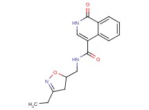N-[(3-ethyl-4,5-dihydroisoxazol-5-yl)methyl]-1-oxo-1,2-dihydroisoquinoline-4-carboxamide