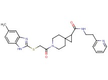 6-{[(5-methyl-1H-benzimidazol-2-yl)thio]acetyl}-N-[2-(2-pyridinyl)ethyl]-6-azaspiro[2.5]octane-1-carboxamide