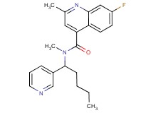 7-fluoro-N,2-dimethyl-N-[1-(3-pyridinyl)pentyl]-4-quinolinecarboxamide