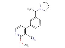 2-methoxy-4-[3-(1-pyrrolidin-1-ylethyl)phenyl]nicotinonitrile