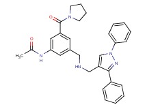 N-[3-({[(1,3-diphenyl-1H-pyrazol-4-yl)methyl]amino}methyl)-5-(1-pyrrolidinylcarbonyl)phenyl]acetamide