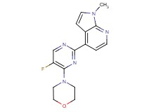 4-[5-fluoro-4-(4-morpholinyl)-2-pyrimidinyl]-1-methyl-1H-pyrrolo[2,3-b]pyridine