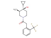 (3R*,4R*)-4-cyclopropyl-3-methyl-1-{[2-(trifluoromethyl)phenyl]acetyl}-4-piperidinol