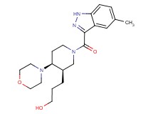 3-{(3R*,4S*)-1-[(5-methyl-1H-indazol-3-yl)carbonyl]-4-morpholin-4-ylpiperidin-3-yl}propan-1-ol