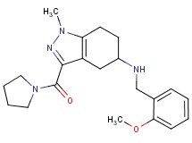 N-(2-methoxybenzyl)-1-methyl-3-(1-pyrrolidinylcarbonyl)-4,5,6,7-tetrahydro-1H-indazol-5-amine
