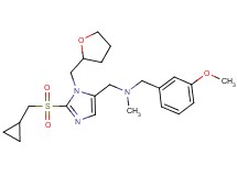 1-[2-[(cyclopropylmethyl)sulfonyl]-1-(tetrahydro-2-furanylmethyl)-1H-imidazol-5-yl]-N-(3-methoxybenzyl)-N-methylmethanamine