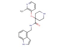 N-(1H-indol-4-ylmethyl)-4-[(2-methylpyridin-3-yl)oxy]piperidine-4-carboxamide