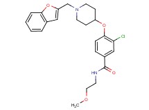 4-{[1-(1-benzofuran-2-ylmethyl)-4-piperidinyl]oxy}-3-chloro-N-(2-methoxyethyl)benzamide