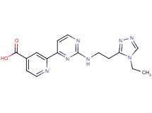 2-(2-{[2-(4-ethyl-4H-1,2,4-triazol-3-yl)ethyl]amino}pyrimidin-4-yl)isonicotinic acid