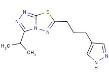 3-isopropyl-6-[3-(1H-pyrazol-4-yl)propyl][1,2,4]triazolo[3,4-b][1,3,4]thiadiazole